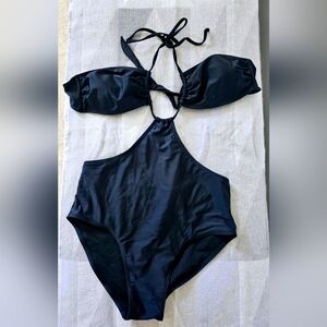 Black one piece cut out swimsuit (NWOT)